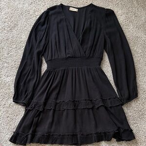 Altar'd State Black Long Sleeve Dress
